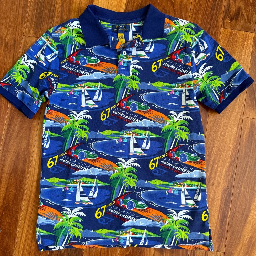 Polo Ralph Lauren Racing Print Polo Shirt